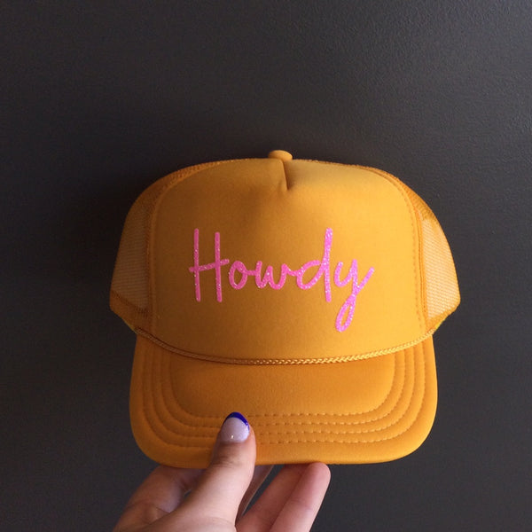 Howdy Yellow Trucker Hat