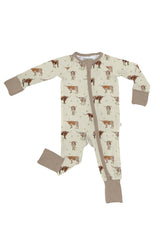 Longhorn Cows - Convertible Zip Pajamas