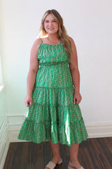 Floral Tiered Midi Dress