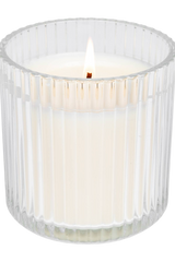 Clear Ribbed 12 oz Soy Candle