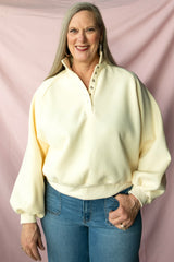 Essential Snap Button Sweatshirt - NEW Colors!