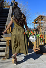 Wren Mixed Media Midi Dress