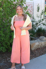 Tube Strapless Flare Jumpsuit
