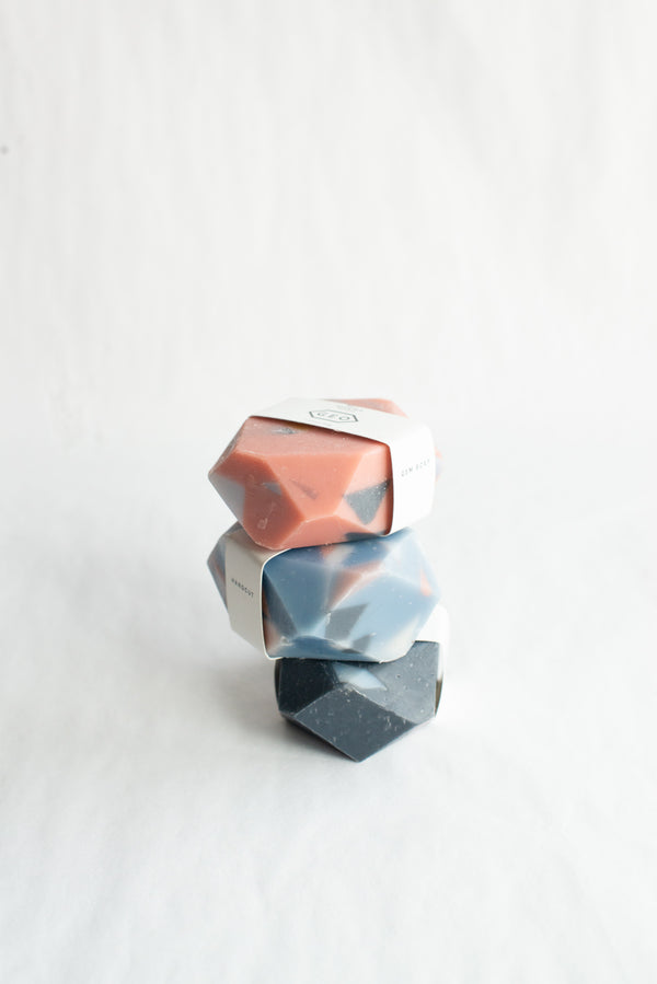 Charcoal Terrazzo mini gem bar soap