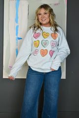 Valentine Candy Heart Sweatshirt
