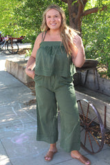 Striped Print Straight Wide Leg Pants