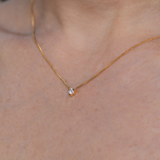 Round Brilliant 5A CZ Solitaire Necklace