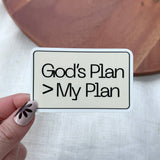God's Plan > My Plan Sticker