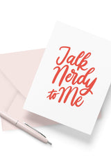 Talk Nerdy Letterpress Card