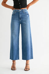 High Rise Scissor Cut Wide Leg