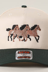 Wild Three Horses Trucker Hat