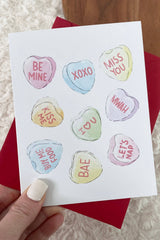 Candy Heart Lovers Card