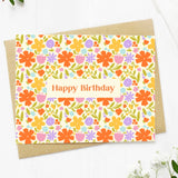 Happy Birthday Floral Card