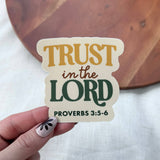 "Trust in the Lord" Verse Text Sticker