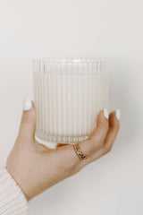 Clear Ribbed 12 oz Soy Candle