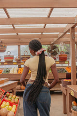 KAXI Sunflower Embroidered Oversized Lace Scrunchie