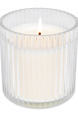 Clear Ribbed 12 oz Soy Candle