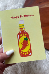 Happy Birthday Hot Stuff Hot Sauce Birthday Card