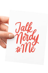 Talk Nerdy Letterpress Card