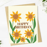 Happy Birthday Sunflower Card