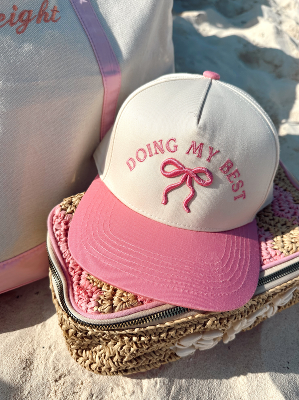 Doing My Best Pink Vintage Trucker Hat