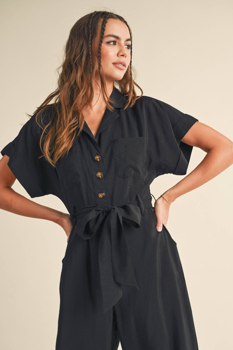 Sadie Statement Button Down Jumpsuit