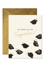 Flying Hats Graduation Greeting Card
