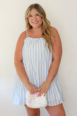 Striped Tiered Mini Dress