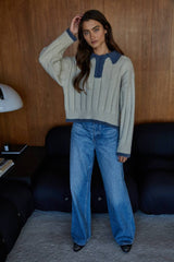 Collared Knit Sweater