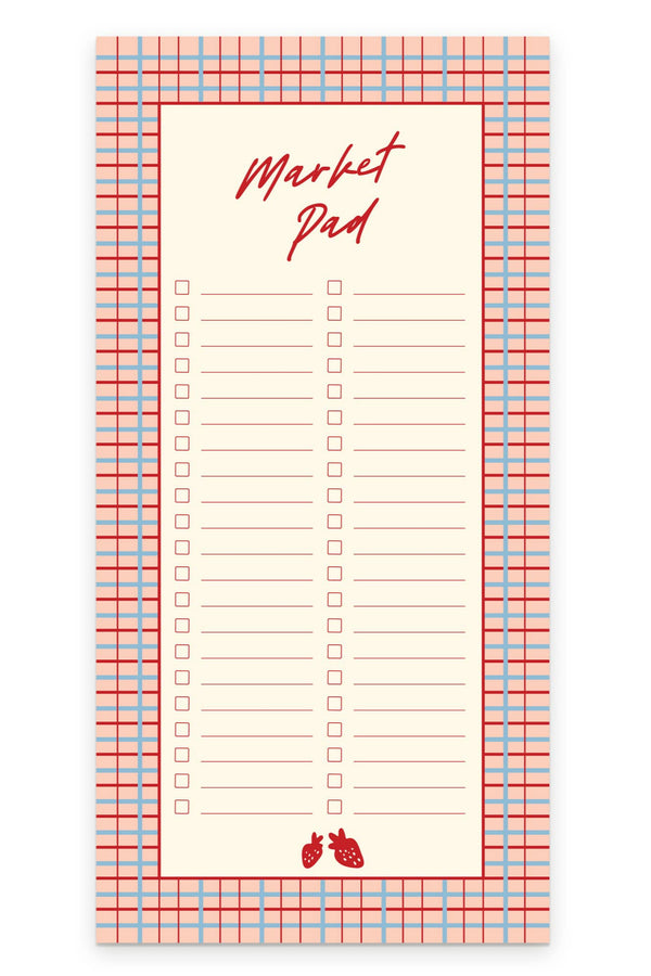 Plaid Strawberry Market List