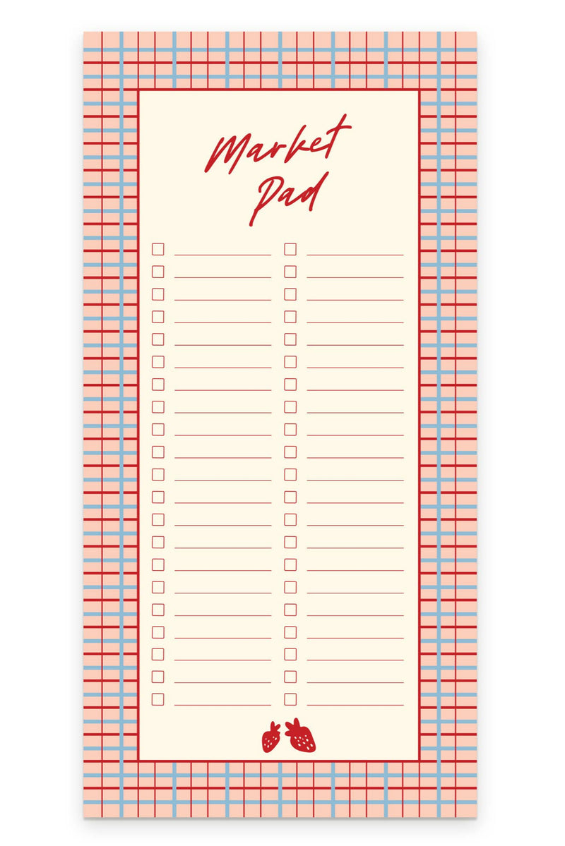 Plaid Strawberry Market List
