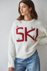 Ski Crew Neck Long Sleeve Pullover Top