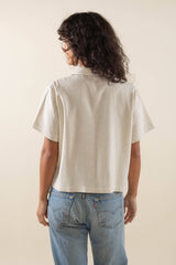 Nico Linen Short Sleeve Tie Blouse