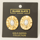 Oval Pearl Earrings