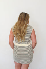 Knit Striped Sleeveless Mini Dress