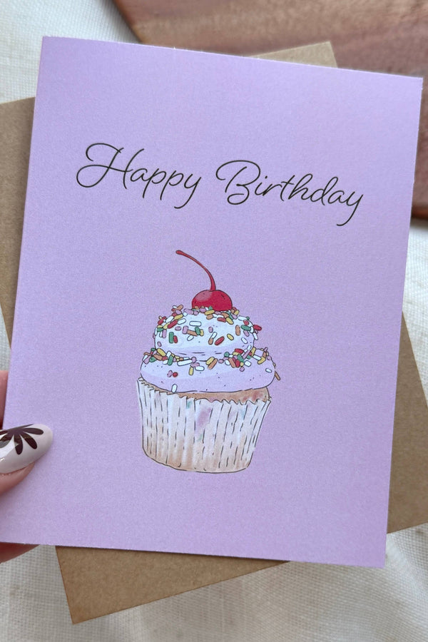 Happy Birthday Cupcake Card