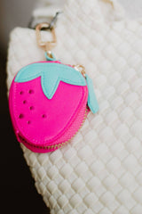 Strawberry Coin Purse Keychain