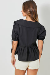 Short Puff Sleeve Blouse