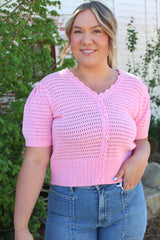 John + Jenn Wesley Knit Bubble Gum Top