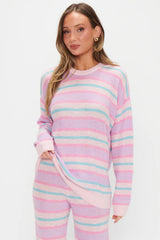 Show Me Your Mumu Feel Good Sweater Cotton Candy Stripe