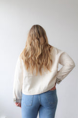 Gingham Collared Twill Jacket