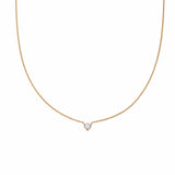 Round Brilliant 5A CZ Solitaire Necklace