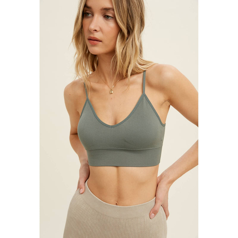 Ribbed Seamless Low Back Bralette