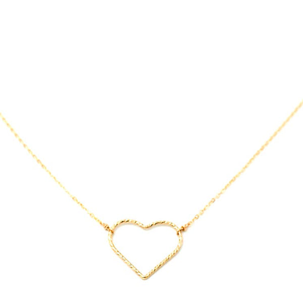 Large Shimmer Heart Necklace