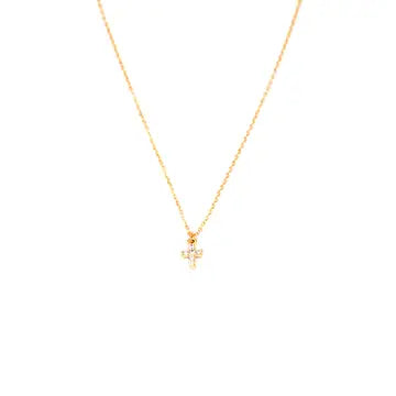 Mini Cz Cross Necklace