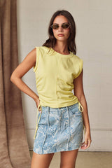 Side Ruched Tie Tank 2 Colors!