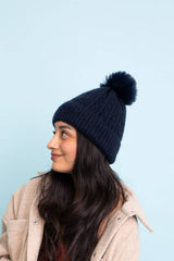 Cable Knit Cuffed Beanie