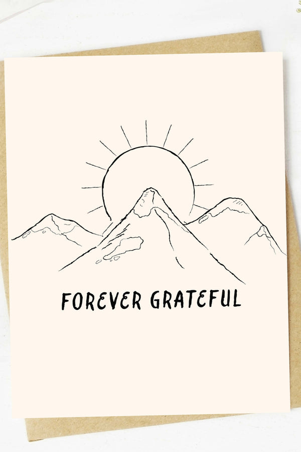 Forever Grateful Mountain Card
