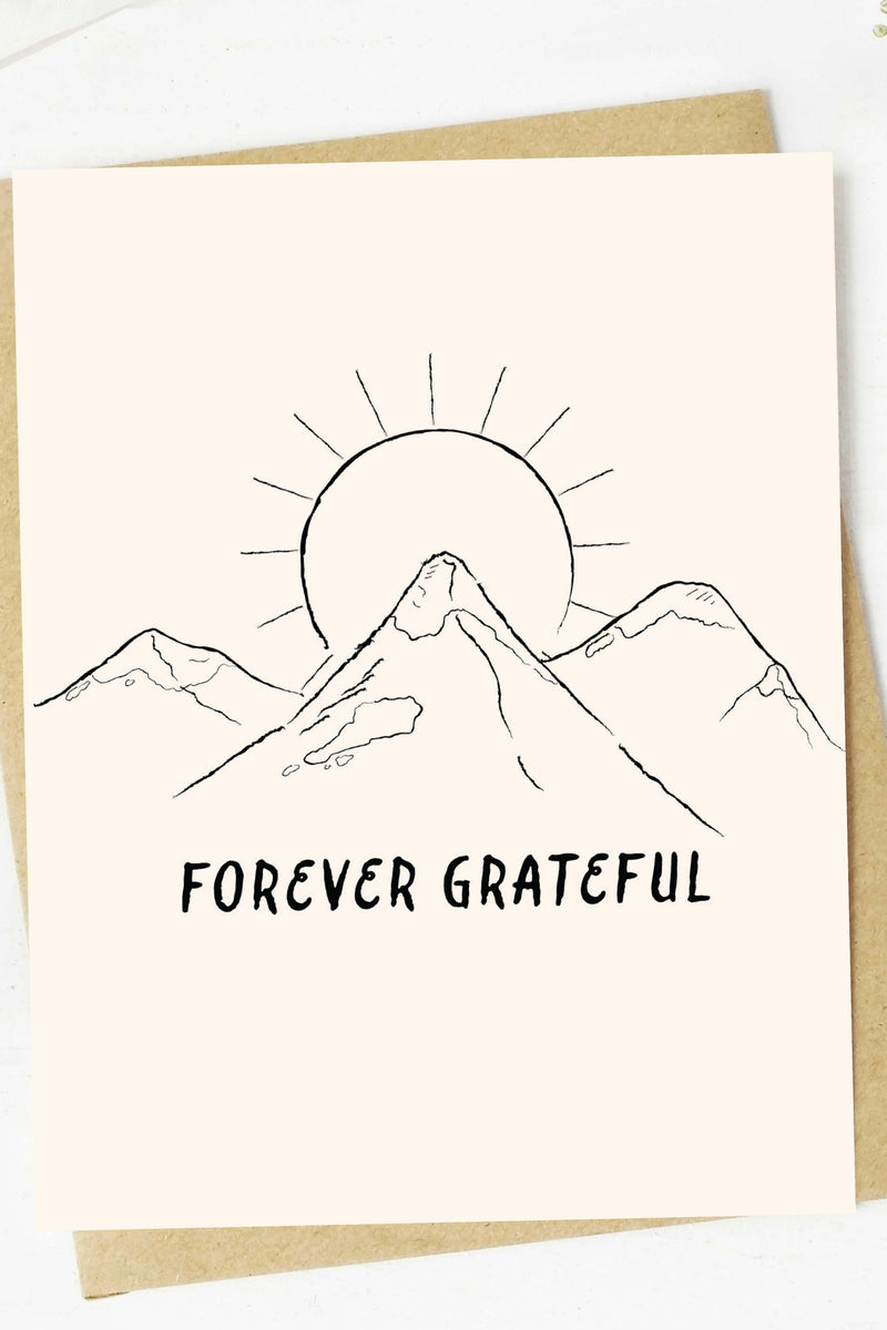 Forever Grateful Mountain Card