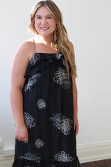 Paige Layered Ruffle Midi Dress